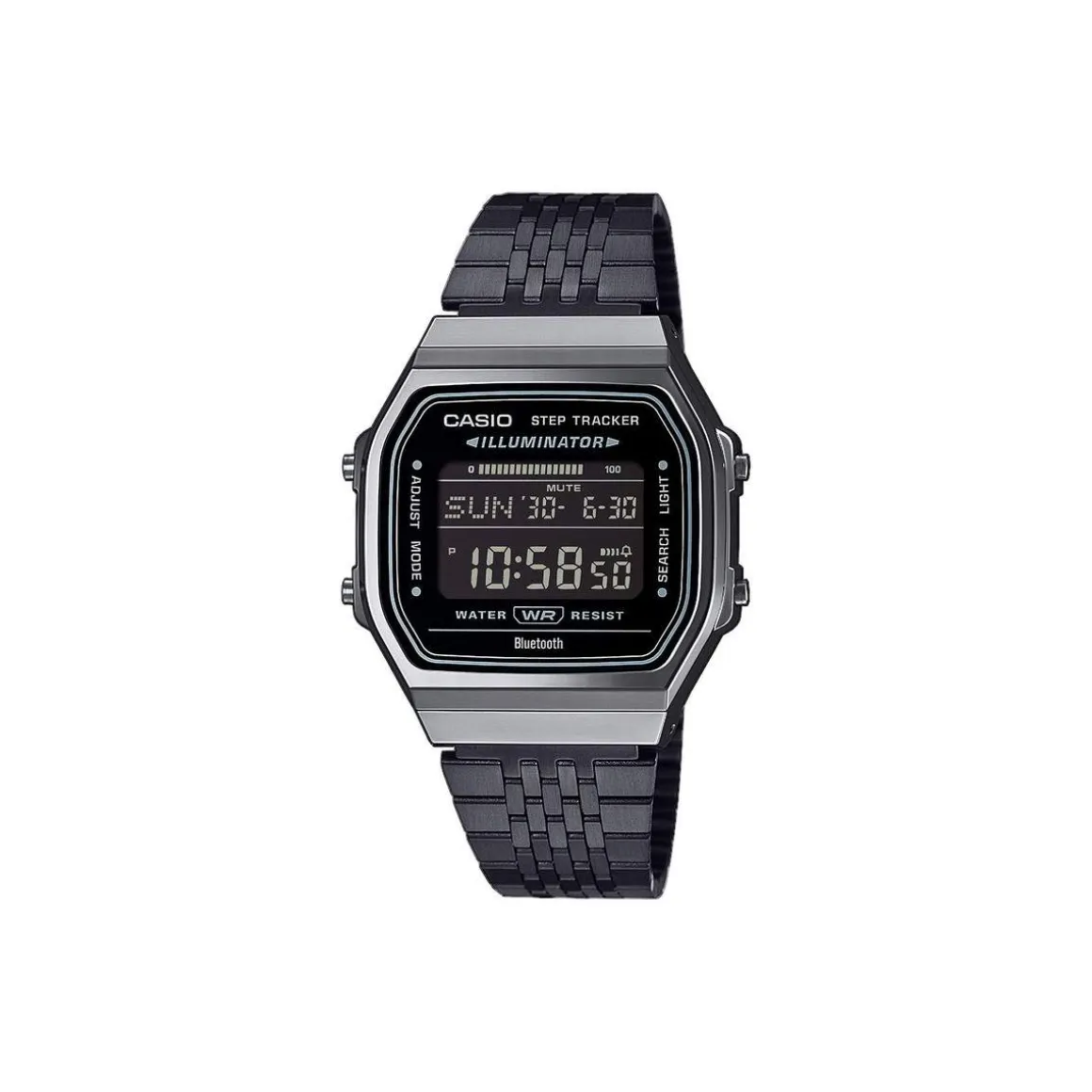 Montre CASIO homme bracelet acier inoxydable noir