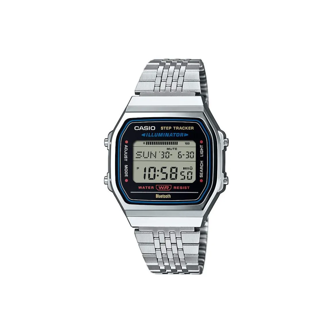 Montre CASIO homme bracelet acier inoxydable argent