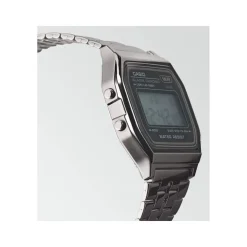 Montre Casio mixte résine gris bracelet acier gris