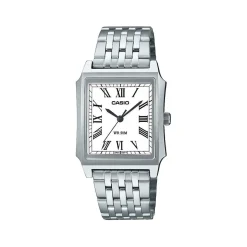 Montre CASIO Timeless collection mixte cadran blanc bracelet acier inoxydable