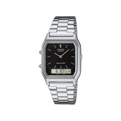 Montre CASIO vintage edgy homme bracelet acier