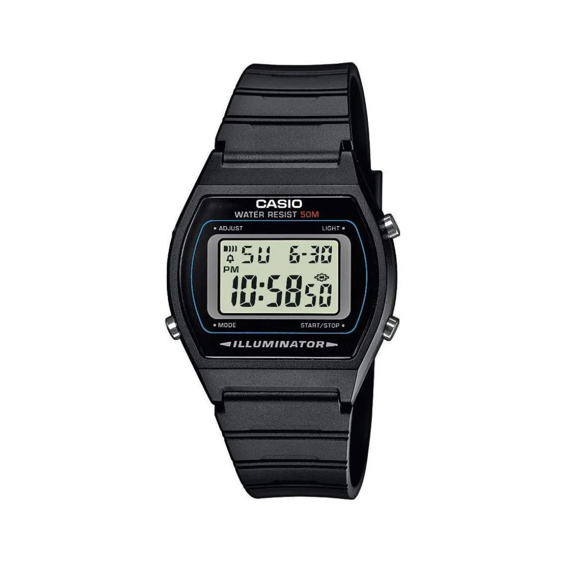 Montre CASIO VINTAGE homme bracelet résine noir