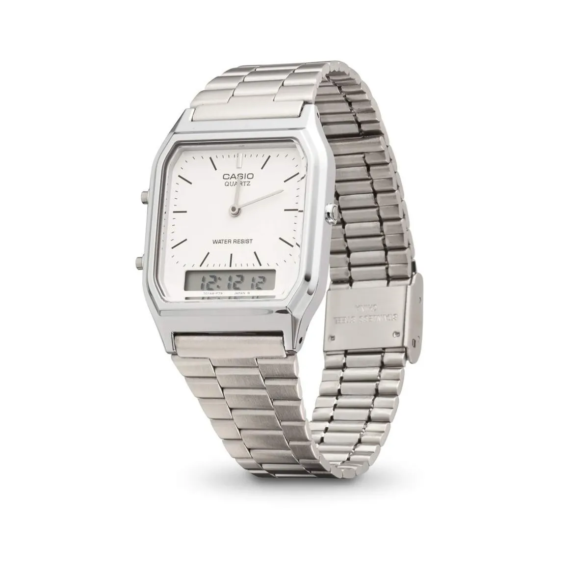 Montre CASIO VINTAGE homme bracelet acier inoxydable
