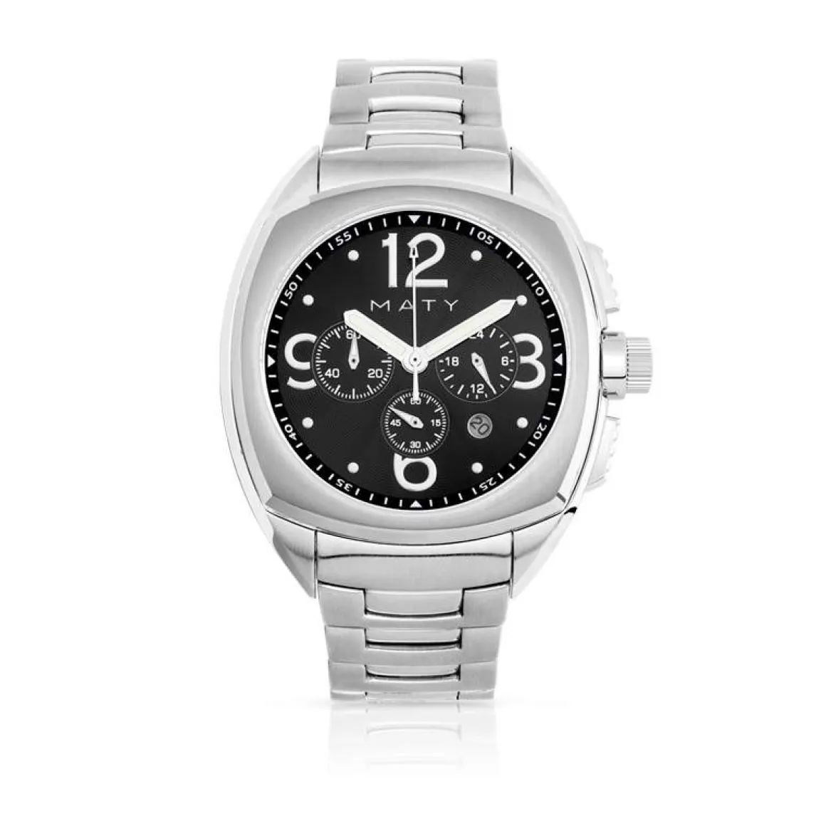 Montre chronographe homme acier