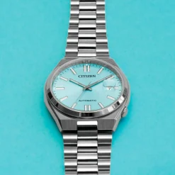Montre CITIZEN Tsuyosa homme automatique, bracelet acier gris