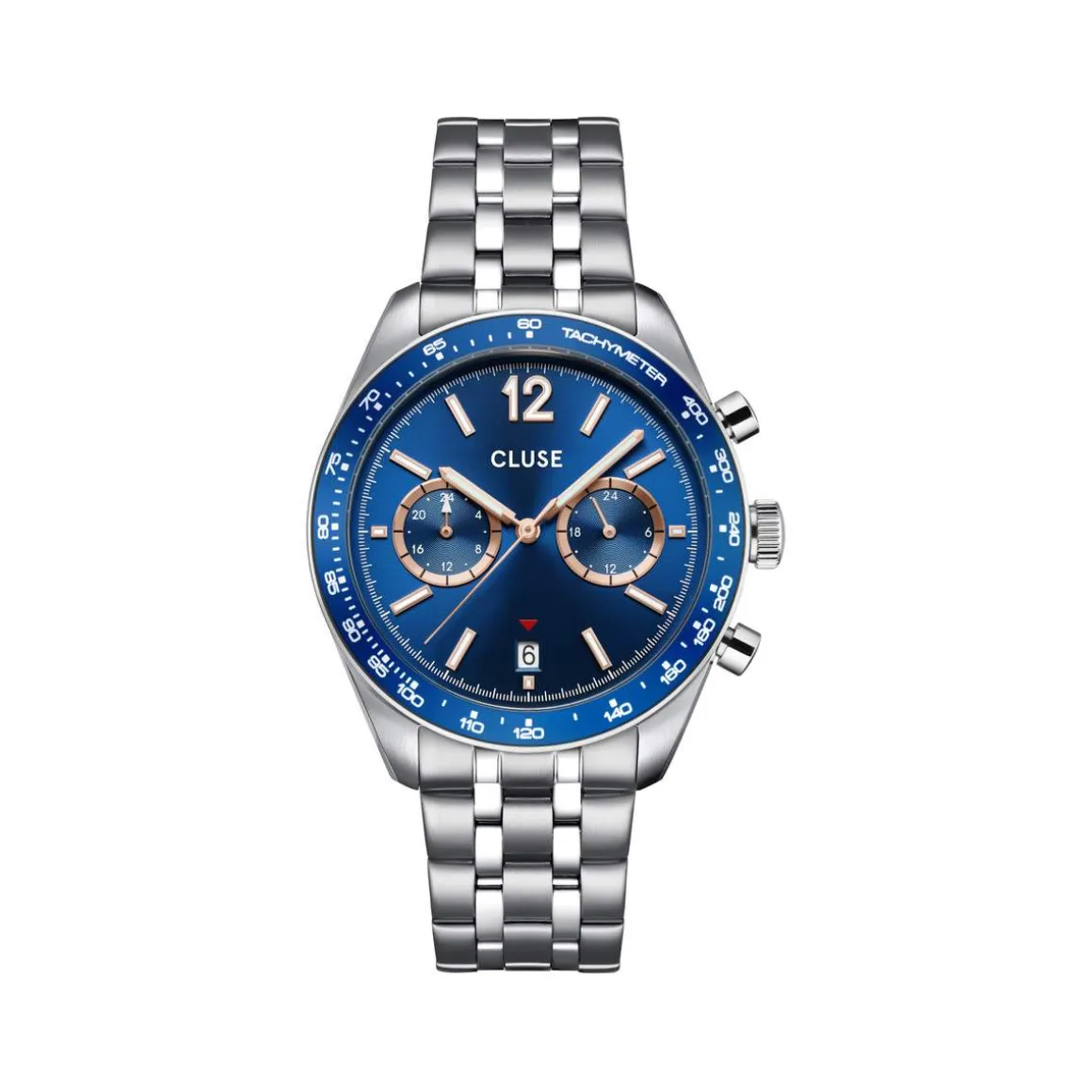 Montre CLUSE ARAVIS Homme cadran bleu bracelet acier inoxydable gris clair