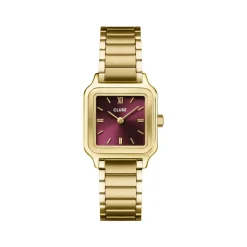 Montre CLUSE BLACK FRIDAY 25 Femme cadran rouge bracelet acier inoxydable doré