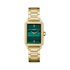 Montre CLUSE BLACK FRIDAY 25 Femme cadran vert bracelet acier inoxydable doré