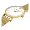 Montre CLUSE BLACK FRIDAY Femme cadran blanc bracelet acier inoxydable doré