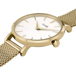 Montre CLUSE Boho Chic femme cadran blanc bracelet acier doré