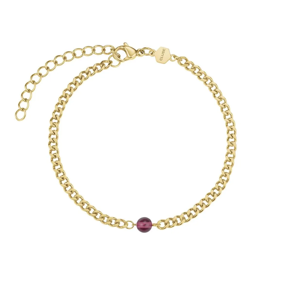 Montre CLUSE FESTIVE 25 Femme cadran rouge bracelet acier inoxydable doré