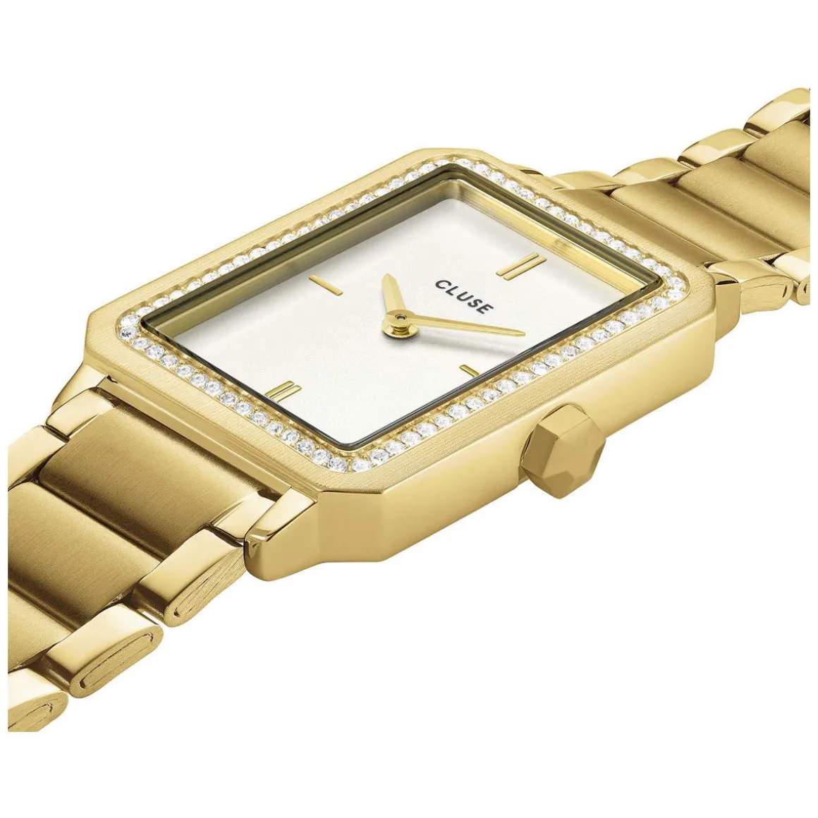 Montre CLUSE FESTIVE 25 Femme cadran blanc bracelet acier inoxydable doré