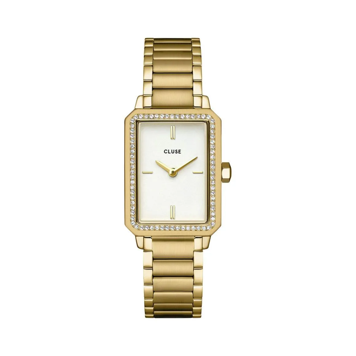 Montre CLUSE FESTIVE 25 Femme cadran blanc bracelet acier inoxydable doré