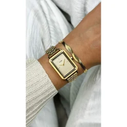 Montre CLUSE Fluette femme cadran doré bracelet acier doré