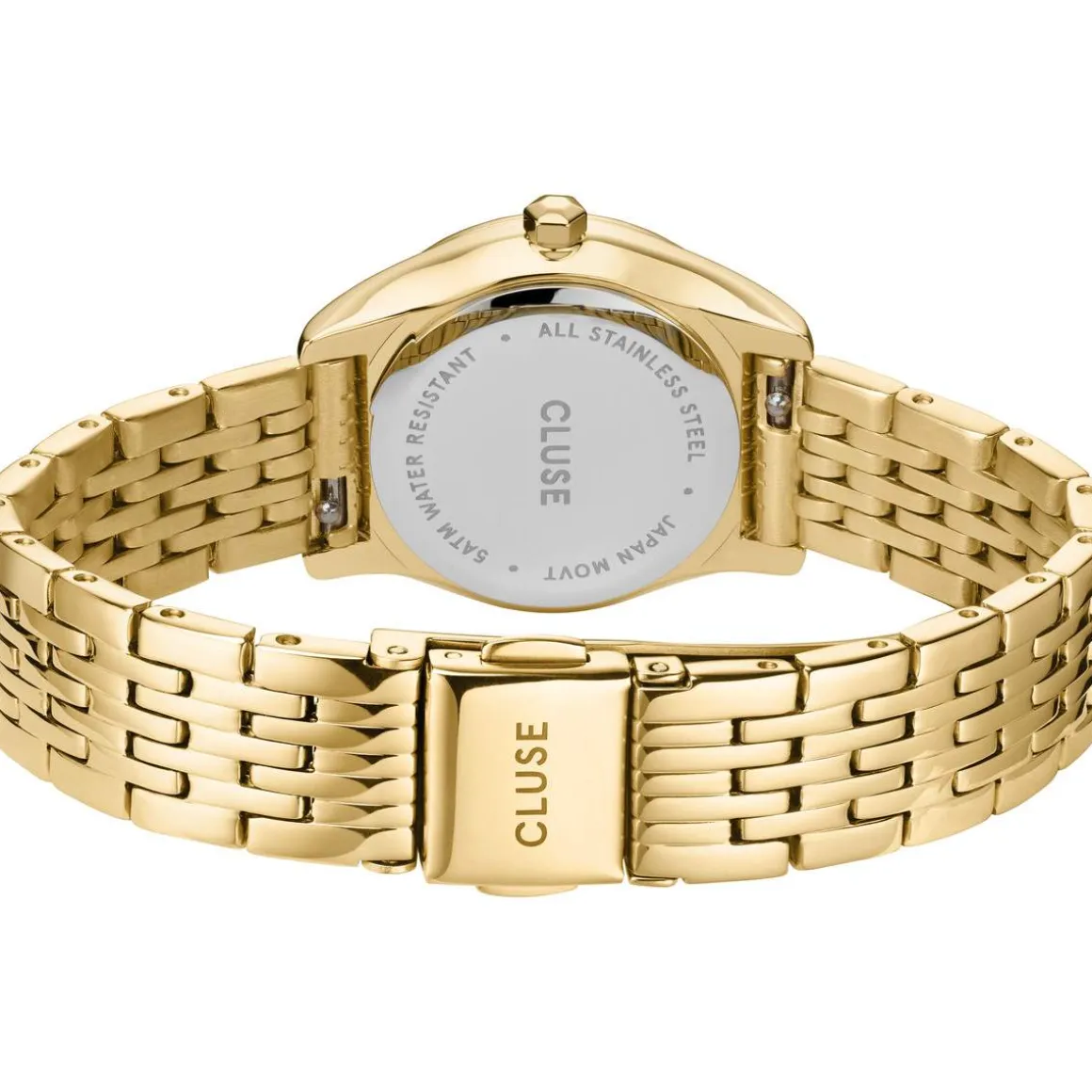 Montre CLUSE Féroce femme cadran blanc bracelet acier doré