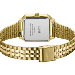 Montre CLUSE Gracieuse femme cadran jaune bracelet acier doré