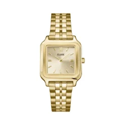 Montre CLUSE Gracieuse femme cadran jaune bracelet acier doré