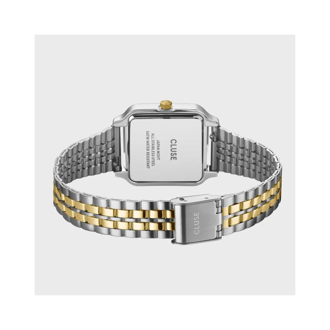 Montre CLUSE Gracieuse femme cadran blanc bracelet acier bicolore