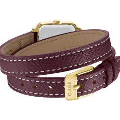 Montre CLUSE GRACIEUSE MINI Femme cadran rouge bracelet acier inoxydable bordeaux