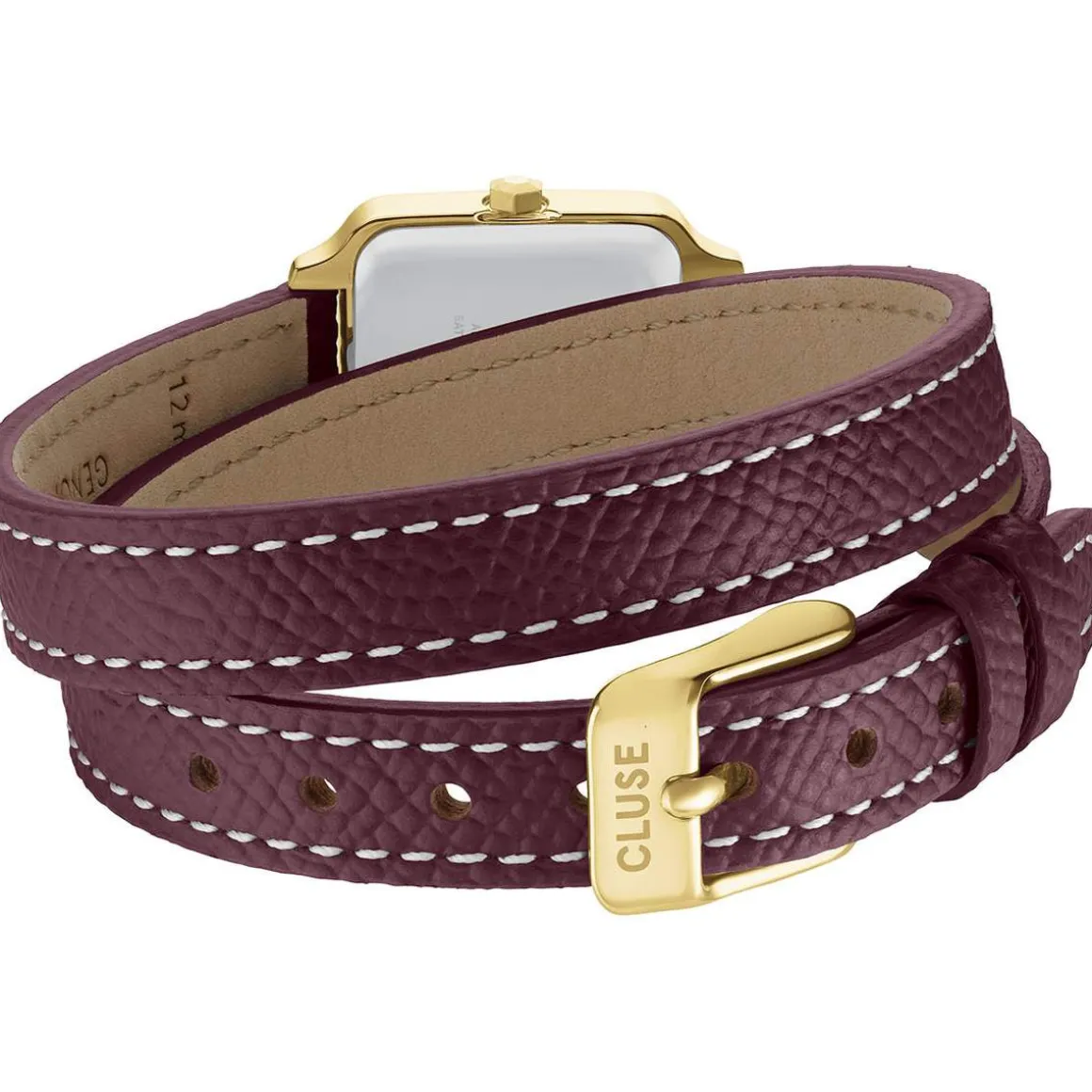 Montre CLUSE GRACIEUSE MINI Femme cadran rouge bracelet acier inoxydable bordeaux