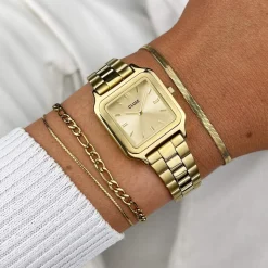 Montre CLUSE Gracieuse Petite femme cadran doré bracelet acier doré