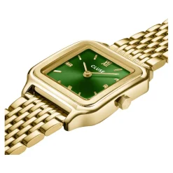 Montre CLUSE Gracieuse Petite femme cadran vert bracelet acier doré