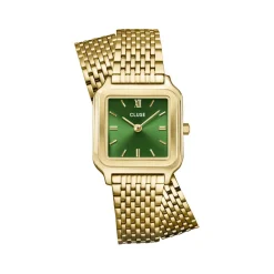 Montre CLUSE Gracieuse Petite femme cadran vert bracelet acier doré