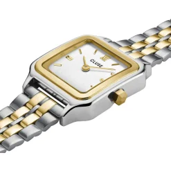 Montre CLUSE Gracieuse Petite femme cadran blanc bracelet acier bicolore