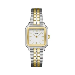 Montre CLUSE Gracieuse Petite femme cadran blanc bracelet acier bicolore
