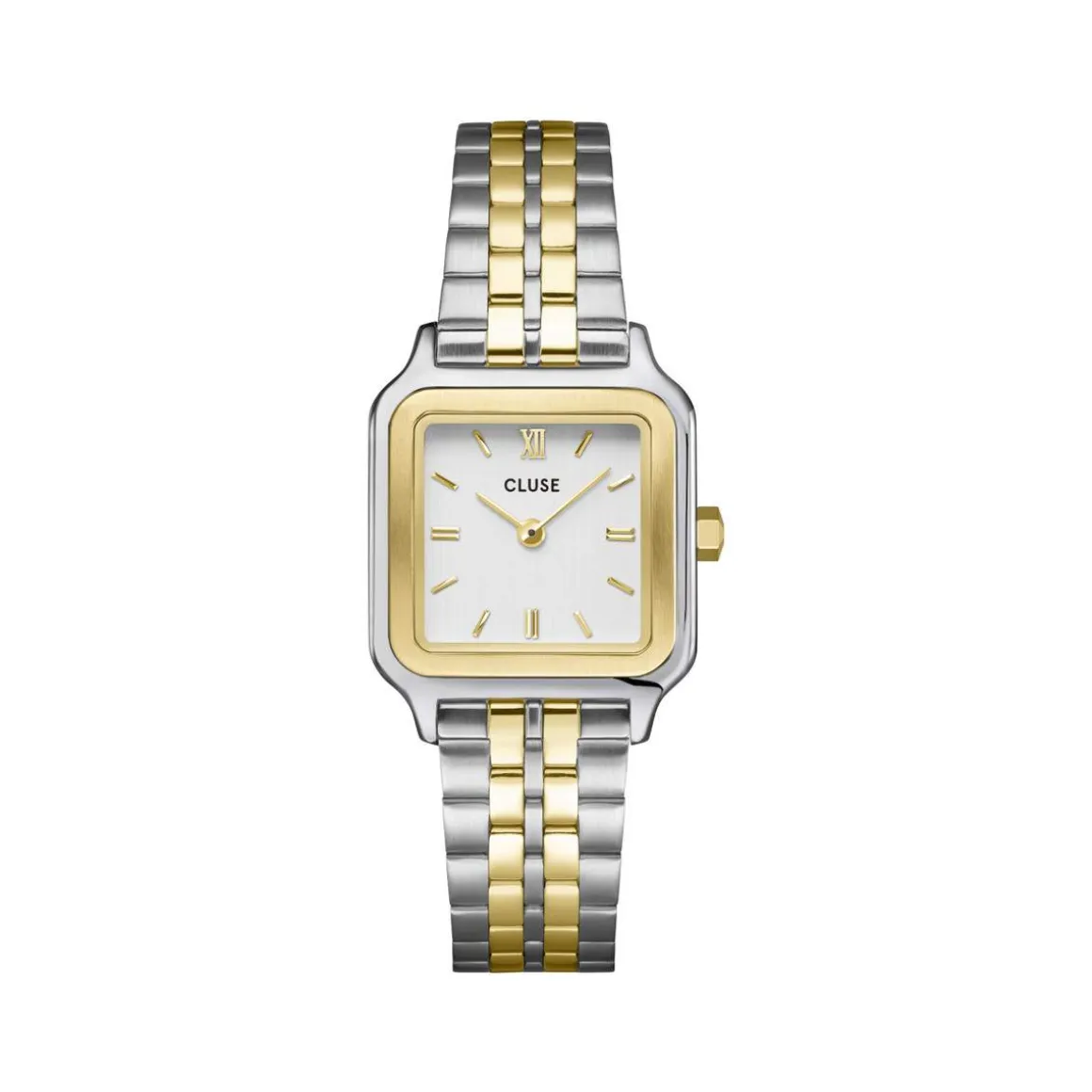 Montre CLUSE Gracieuse Petite femme cadran blanc bracelet acier bicolore