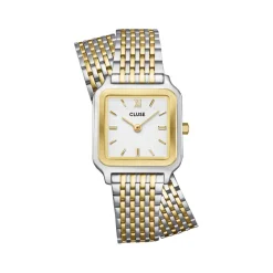 Montre CLUSE Gracieuse Petite femme cadran blanc bracelet acier bicolore