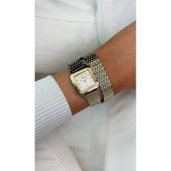 Montre CLUSE Gracieuse Petite femme cadran blanc bracelet acier bicolore