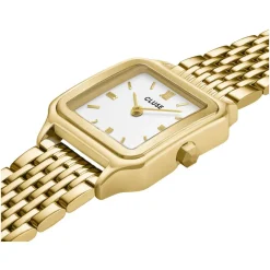 Montre CLUSE Gracieuse Petite femme cadran blanc bracelet acier doré