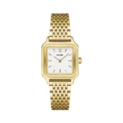Montre CLUSE Gracieuse Petite femme cadran blanc bracelet acier doré