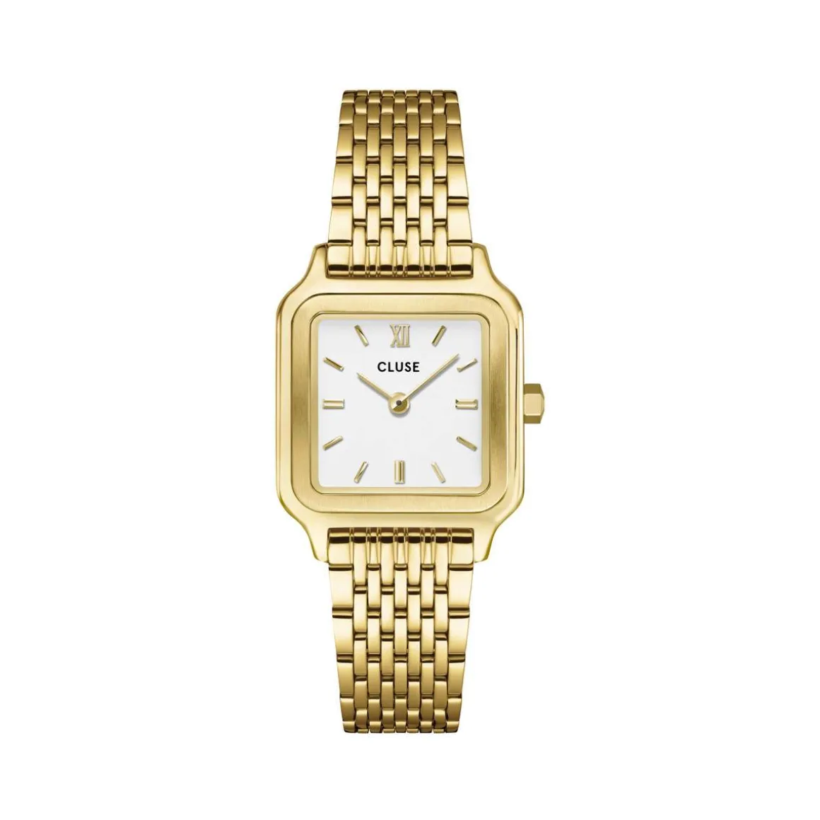 Montre CLUSE Gracieuse Petite femme cadran blanc bracelet acier doré