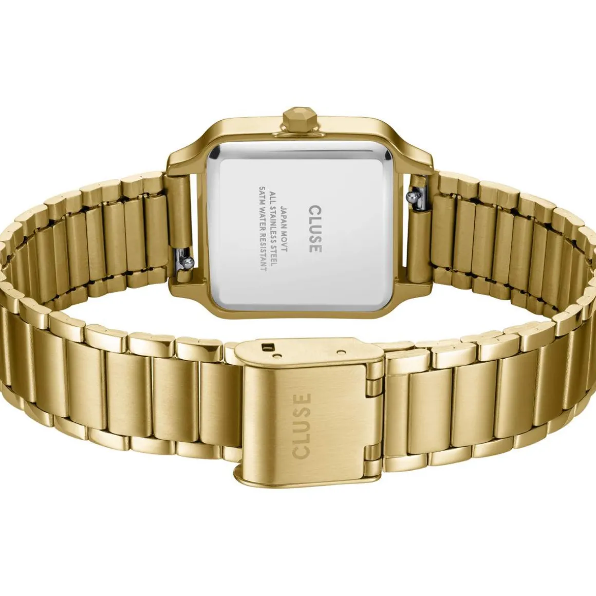 Montre CLUSE Gracieuse Petite femme cadran rouge bracelet acier doré