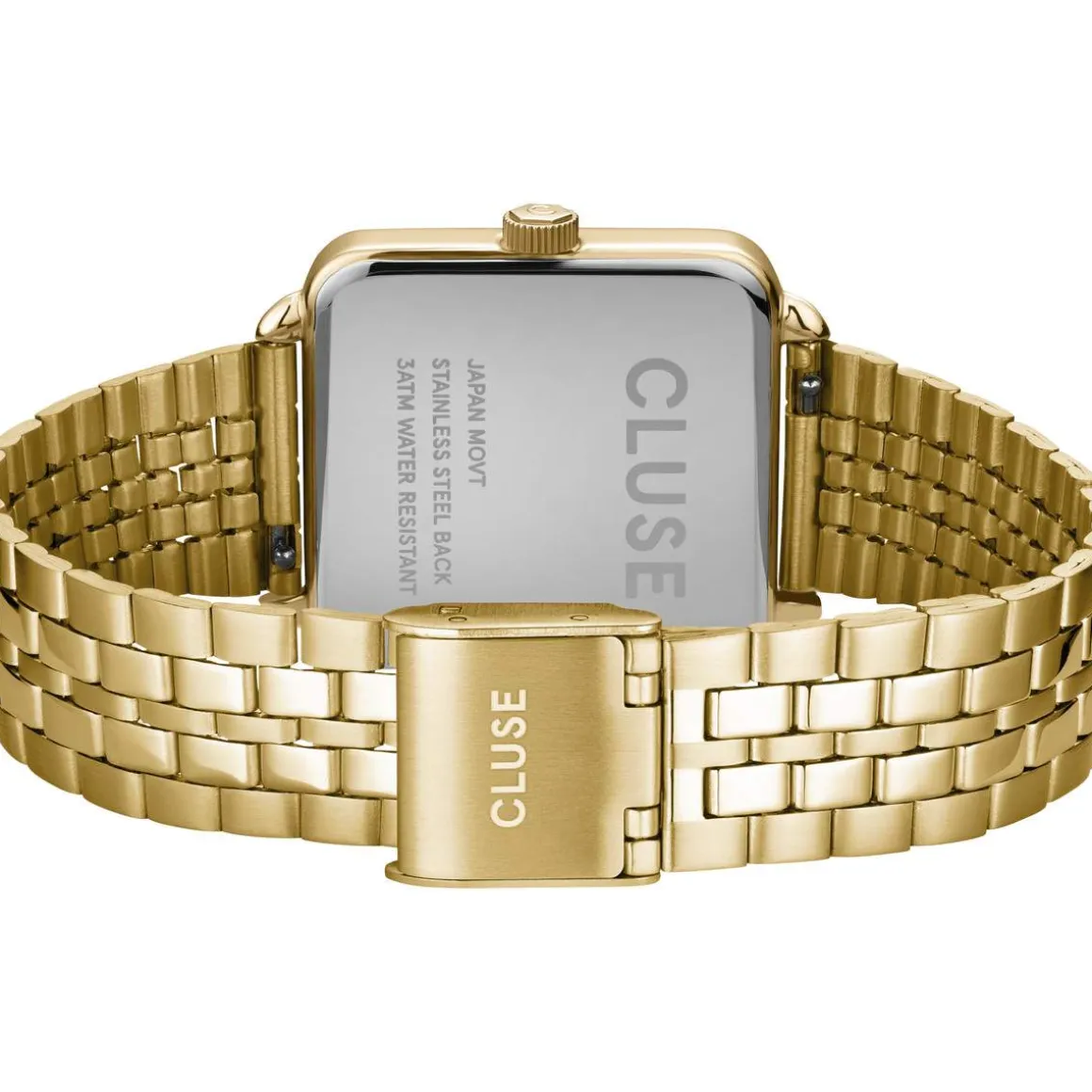 Montre CLUSE La Tétragone femme cadran rosé bracelet acier doré