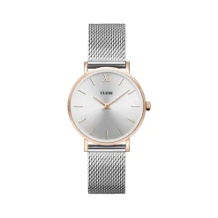 Montre CLUSE Minuit femme cadran gris bracelet acier