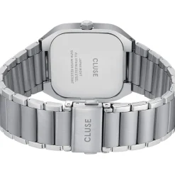Montre CLUSE QUADRUS Homme cadran bleu bracelet acier inoxydable gris clair