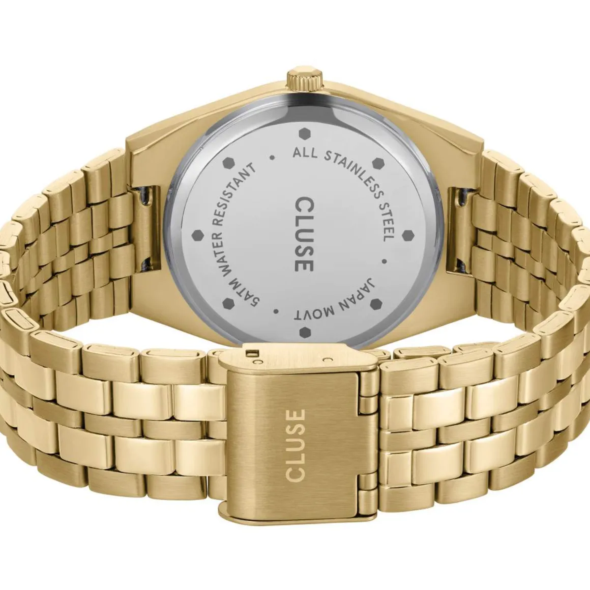 Montre CLUSE Retro 70's femme cadran doré bracelet acier doré