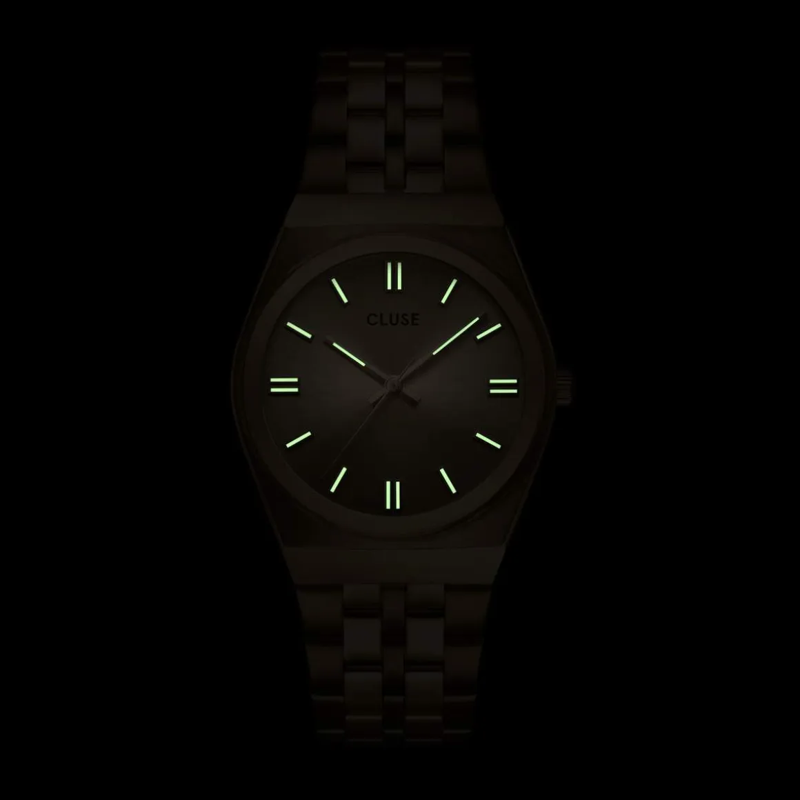 Montre CLUSE Retro 70's femme cadran doré bracelet acier doré