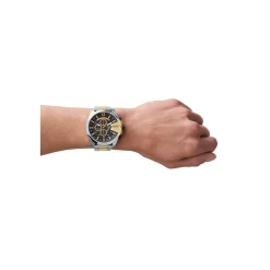 Montre DIESEL Mega Chief homme chronographe acier bicolore