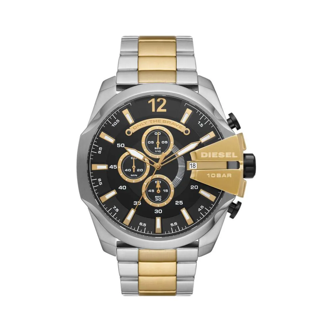 Montre DIESEL Mega Chief homme chronographe acier bicolore