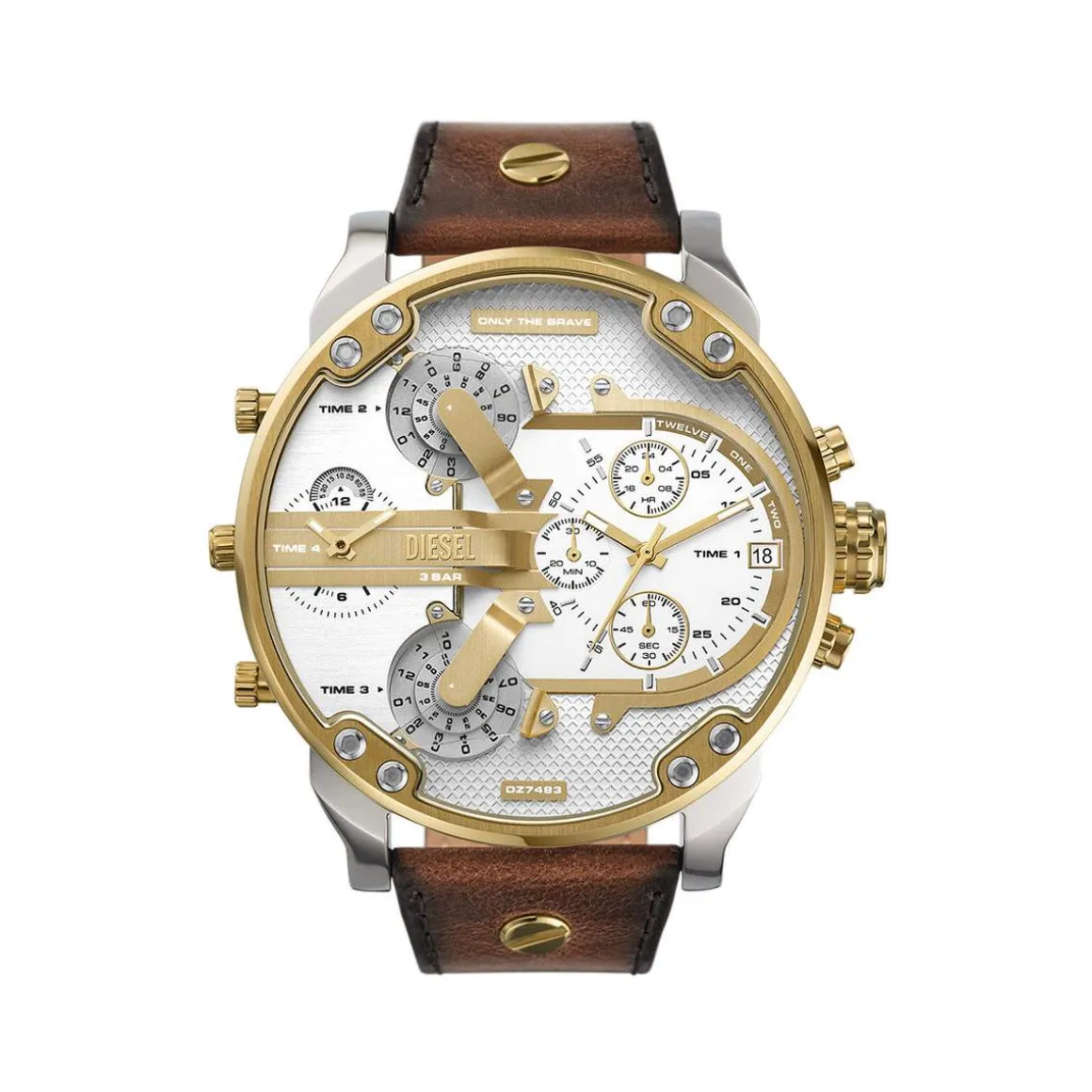 Montre DIESEL mr. daddy 2.0 homme bracelet cuir marron