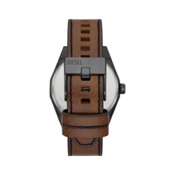 Montre DIESEL scraper homme bracelet cuir marron