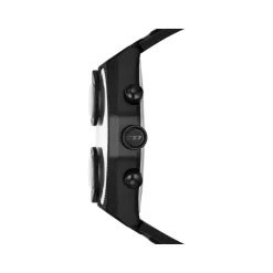 Montre DIESEL Sideshow homme acier noir bracelet silicone noir