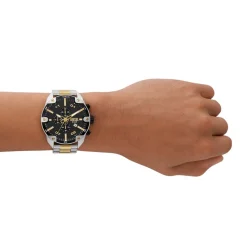 Montre DIESEL spiked homme bracelet acier inoxydable bicolore