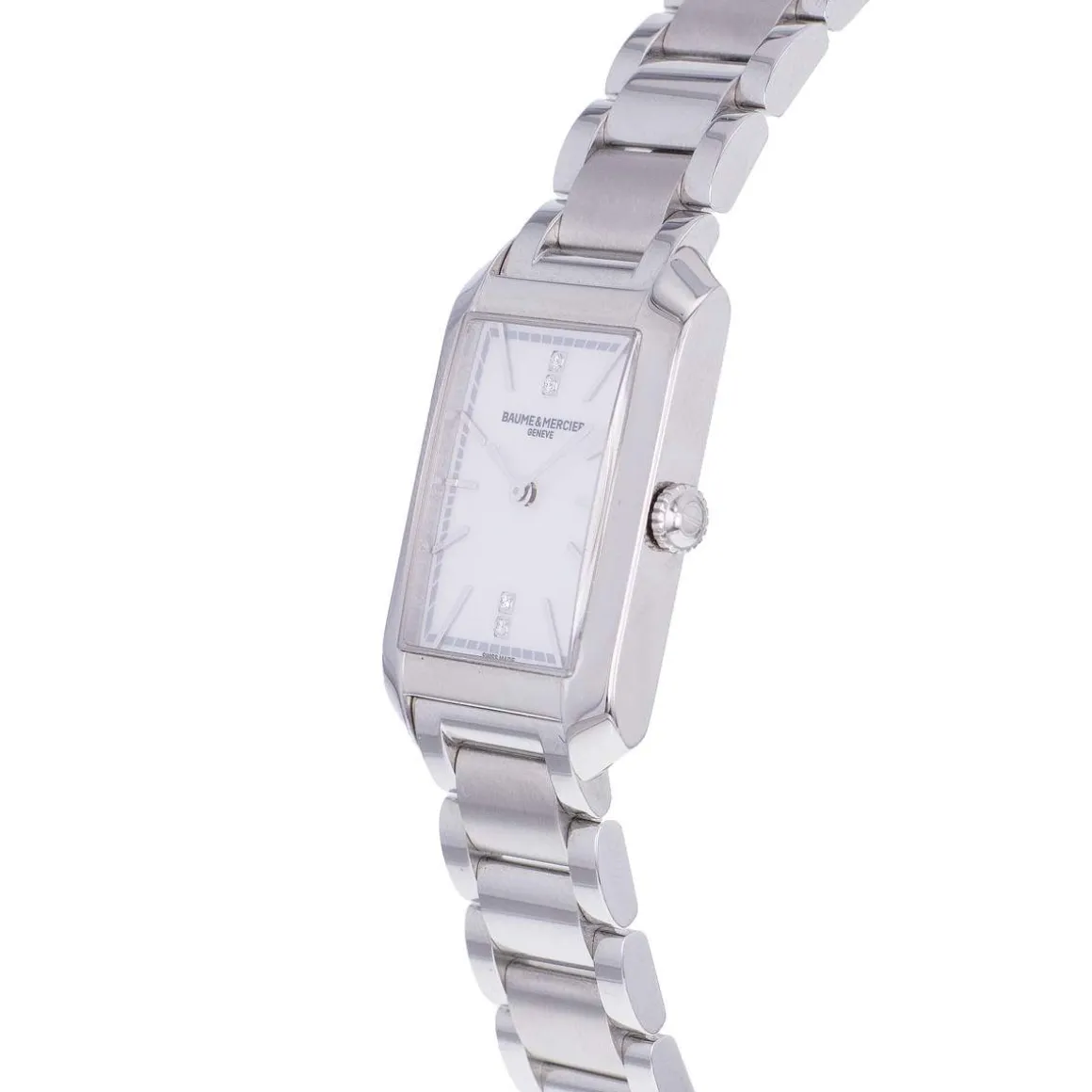 Montre d'occasion BAUME ET MERCIER Hampton femme quartz bracelet acier