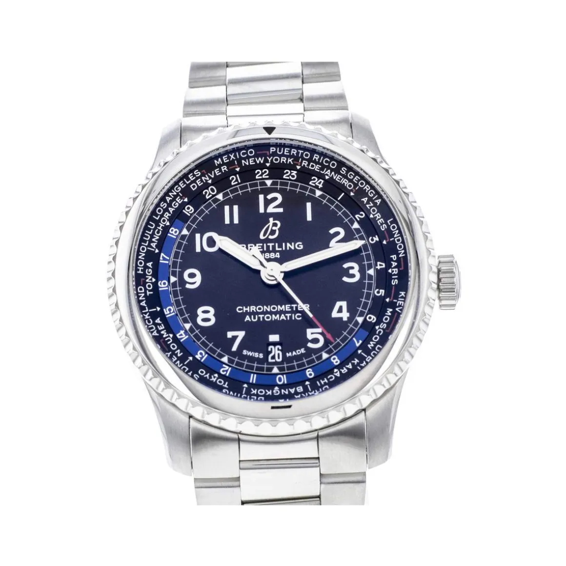 Montre d'occasion Breitling aviator acier homme automatique