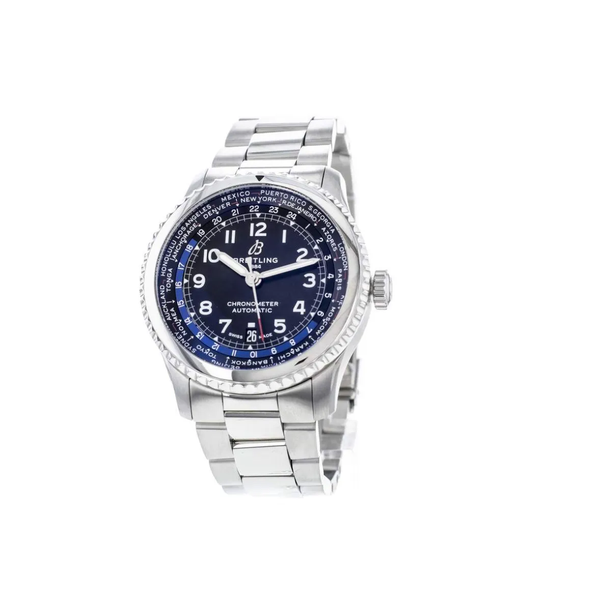 Montre d'occasion Breitling aviator acier homme automatique